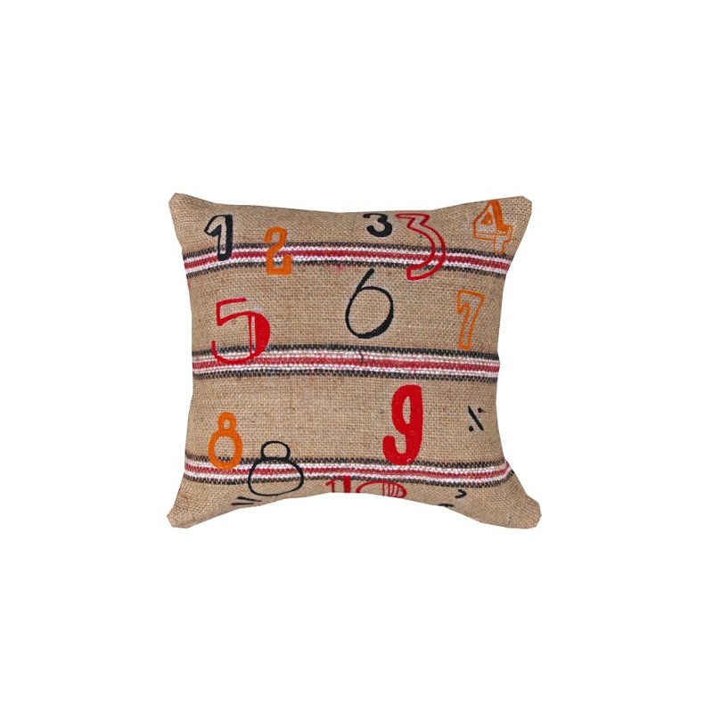 Cushion - Jute with Numbers 45 x 45
